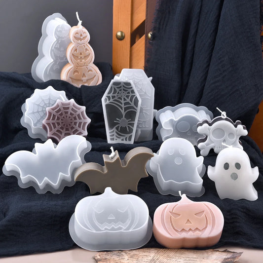 Halloween Pumpkin & Ghost Silicone Mold – DIY Candle, Soap & Resin Crafts